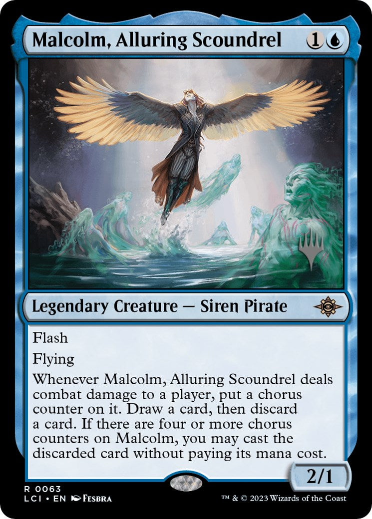 Malcolm, Alluring Scoundrel (Promo Pack) [The Lost Caverns of Ixalan Promos] | Deep Dive Games St. Marys