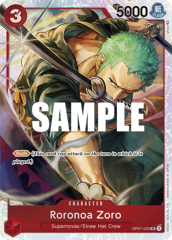 Roronoa Zoro (OP01-025) (Ultra Deck: The Three Captains) [One Piece Promotion Cards] | Deep Dive Games St. Marys