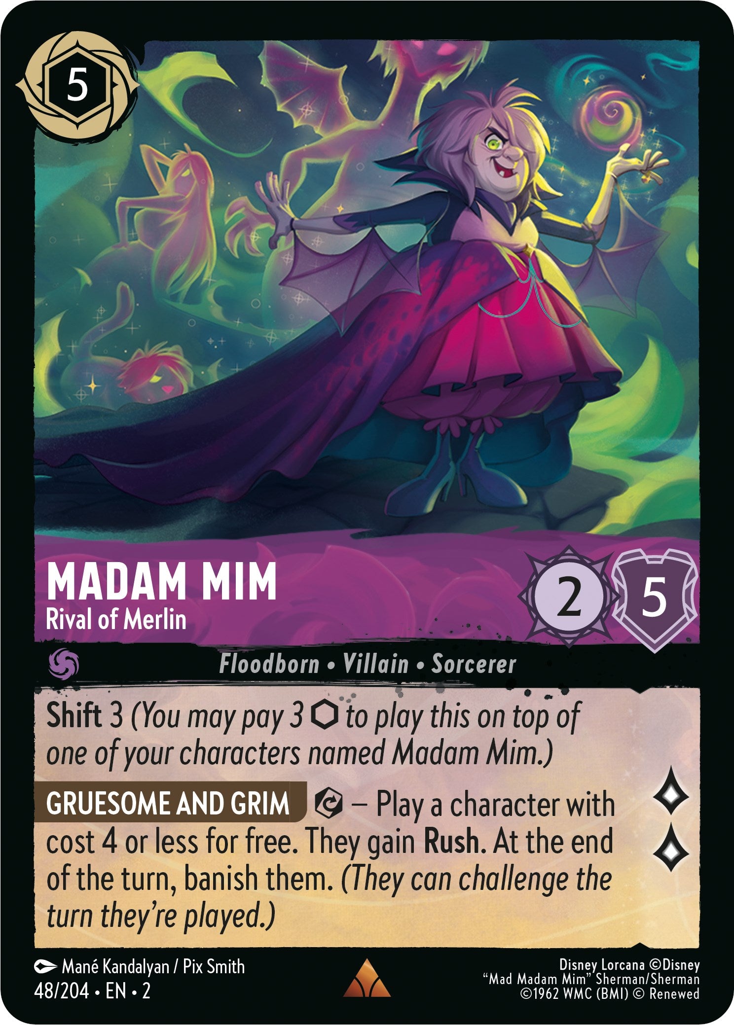 Madam Mim - Rival of Merlin (48/204) [Rise of the Floodborn] | Deep Dive Games St. Marys