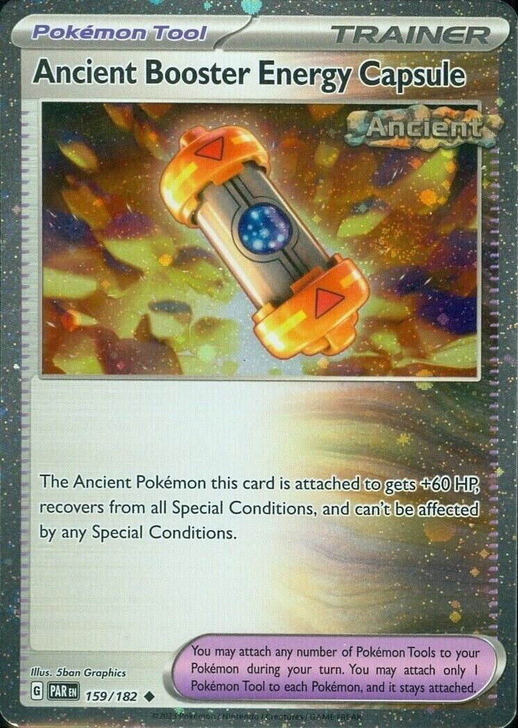 Ancient Booster Energy Capsule (159/182) (Cosmos Holo) [Scarlet & Violet: Paradox Rift] | Deep Dive Games St. Marys