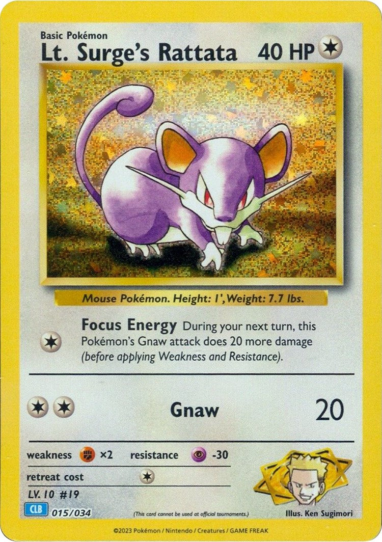 Lt. Surge's Rattata [Trading Card Game Classic] | Deep Dive Games St. Marys