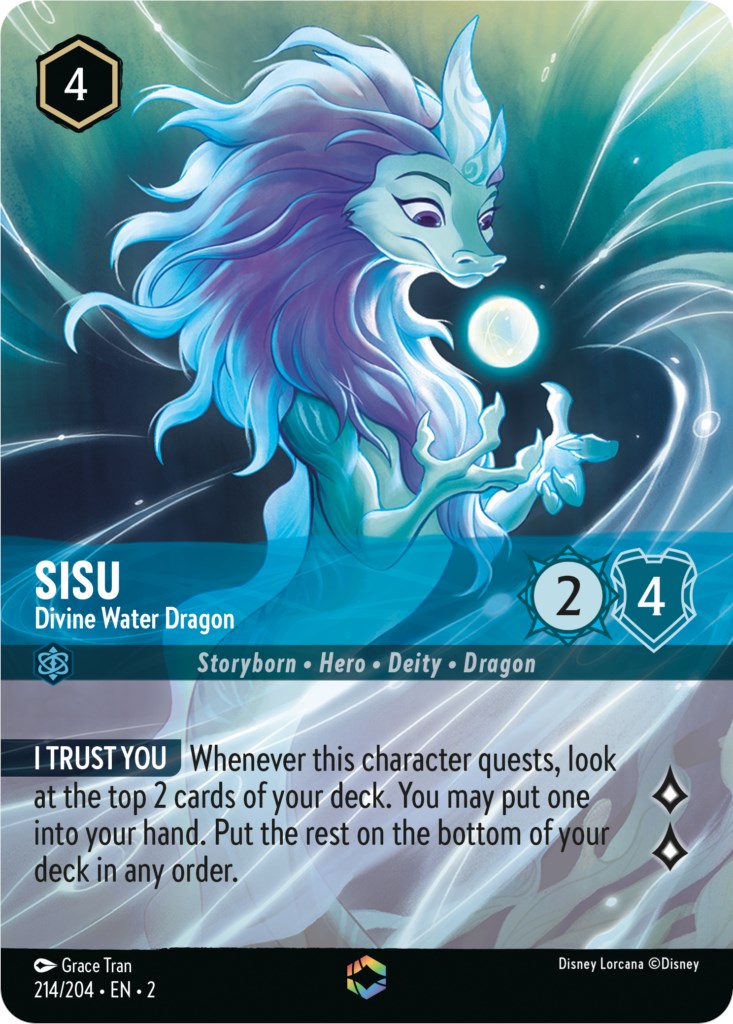 Sisu - Divine Water Dragon (Enchanted) (214/204) [Rise of the Floodborn] | Deep Dive Games St. Marys