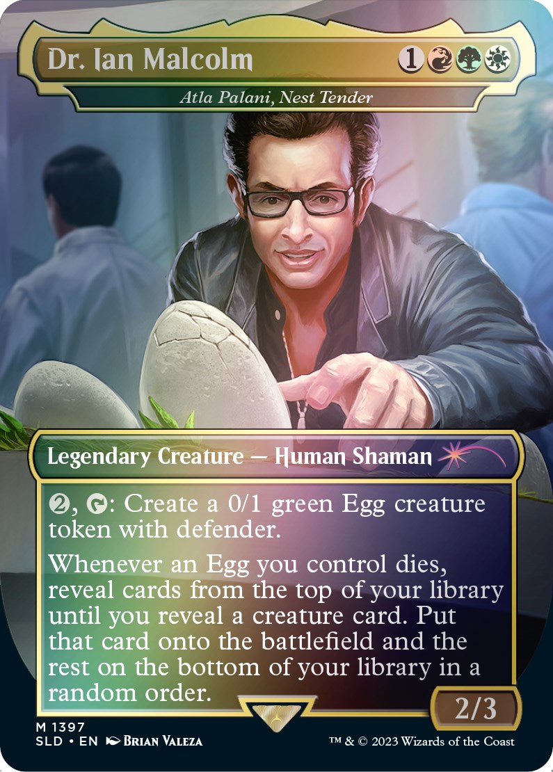 Dr. Ian Malcolm - Atla Palani, Nest Tender (Rainbow Foil) [Secret Lair Drop Series] | Deep Dive Games St. Marys