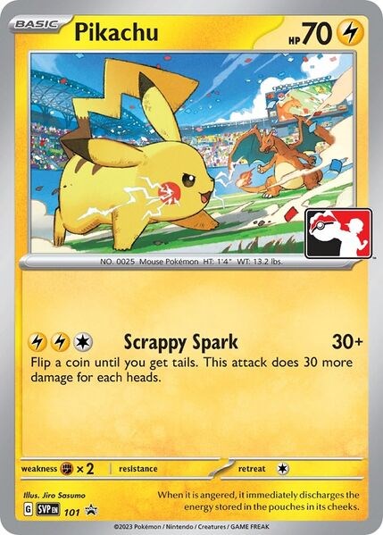 Pikachu (101) (Play Pokemon Promo) [League & Championship Cards] | Deep Dive Games St. Marys