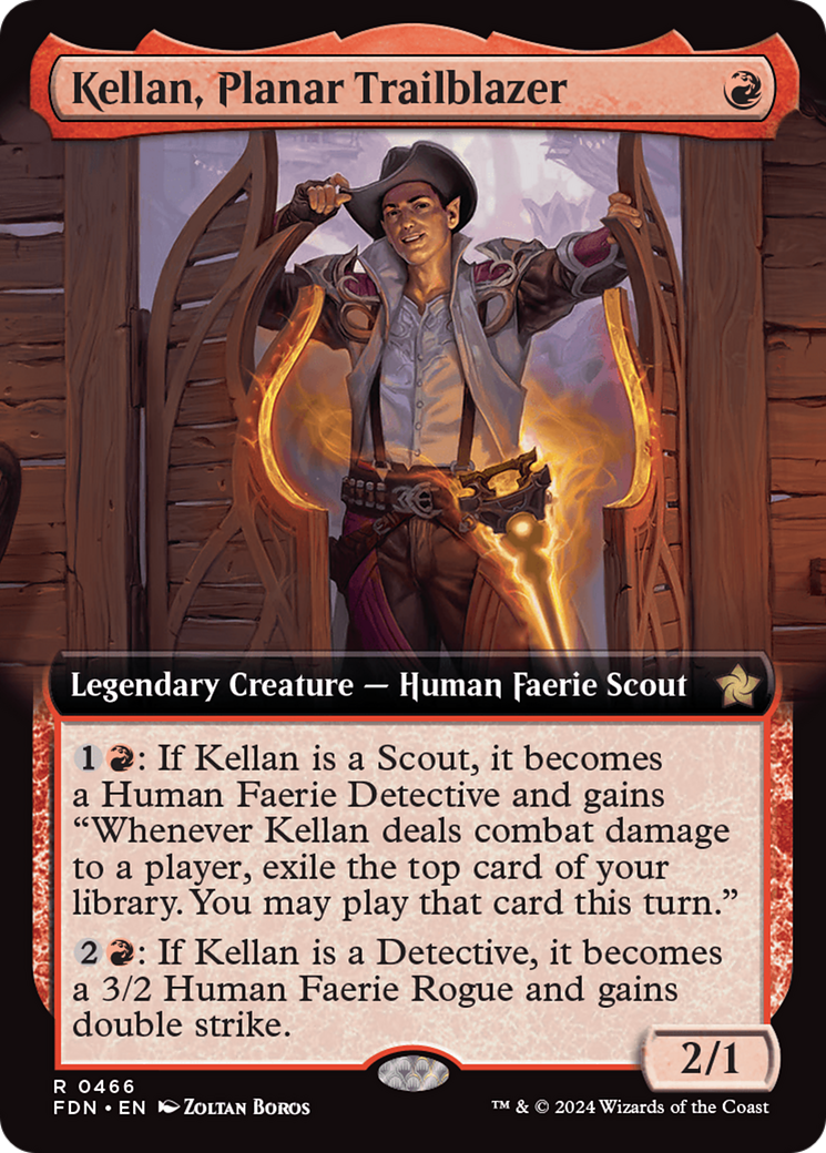 Kellan, Planar Trailblazer (Extended Art) [Foundations] | Deep Dive Games St. Marys