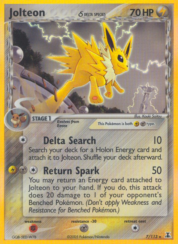 Jolteon (7/113) (Delta Species) [EX: Delta Species] | Deep Dive Games St. Marys