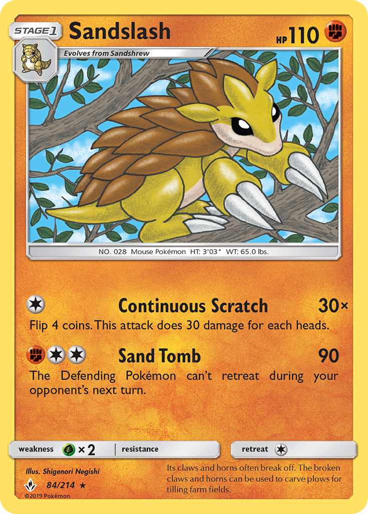 Sandslash (84/214) [Sun & Moon: Unbroken Bonds] | Deep Dive Games St. Marys