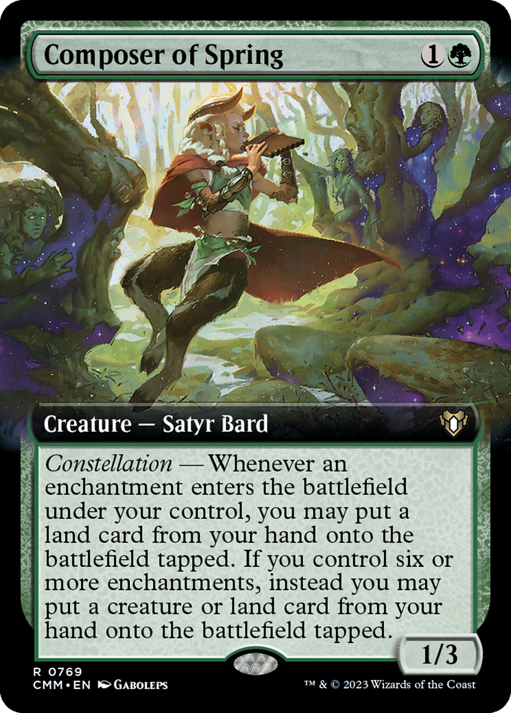 Composer of Spring (Extended Art) [Commander Masters] | Deep Dive Games St. Marys