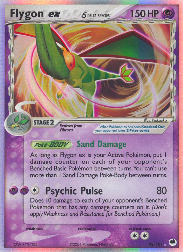 Flygon ex (92/101) (Delta Species) [EX: Dragon Frontiers] | Deep Dive Games St. Marys