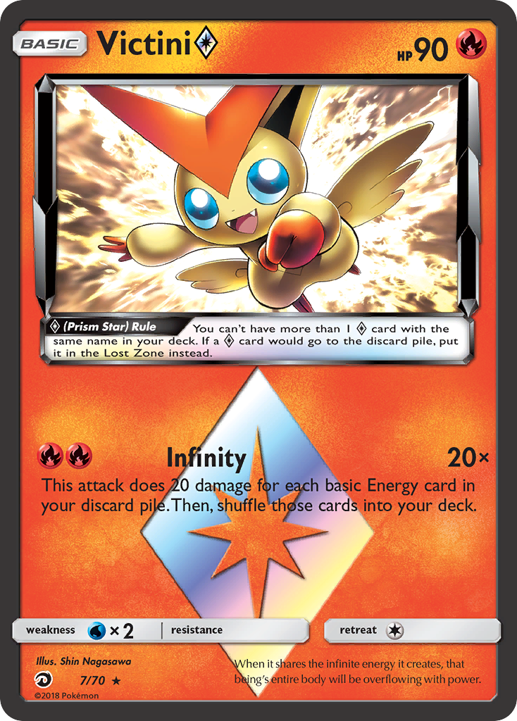 Victini (7/70) (Prism Star) [Sun & Moon: Dragon Majesty] | Deep Dive Games St. Marys