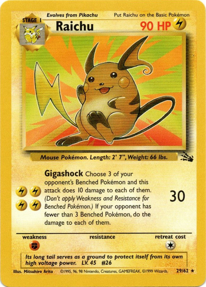 Raichu (29/62) [Fossil Unlimited] | Deep Dive Games St. Marys