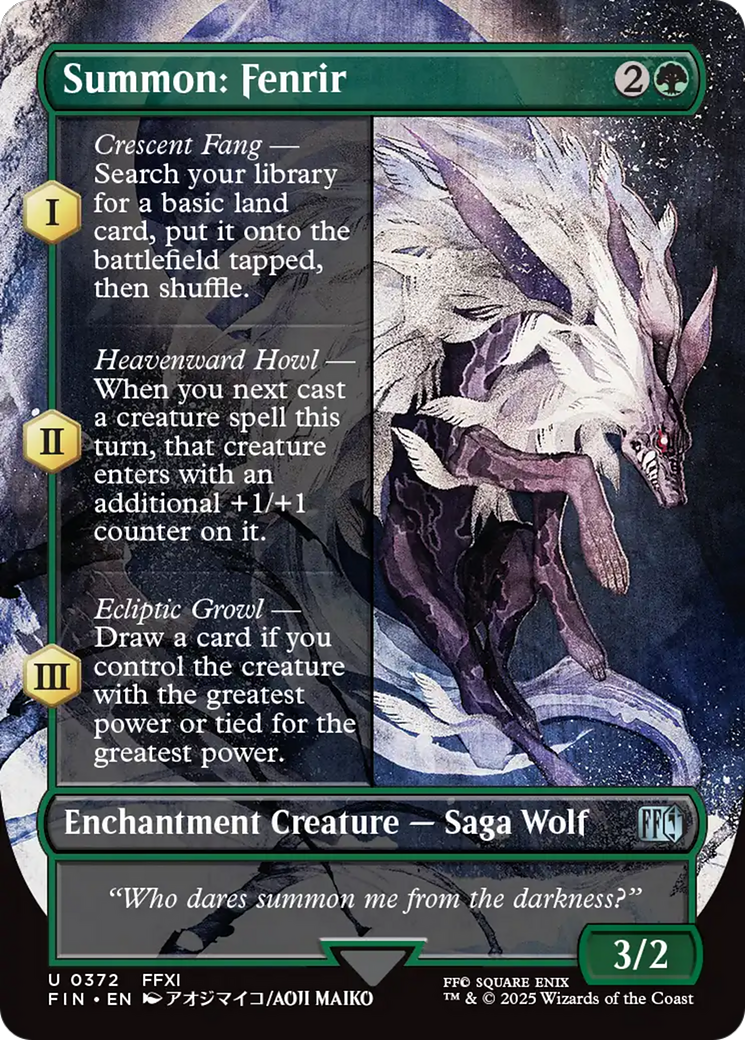 Summon: Fenrir (Borderless) [FINAL FANTASY] | Deep Dive Games St. Marys