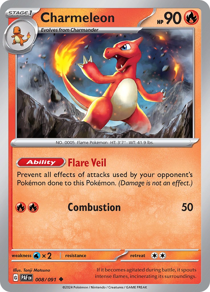 Charmeleon (008/091) [Scarlet & Violet: Paldean Fates] | Deep Dive Games St. Marys