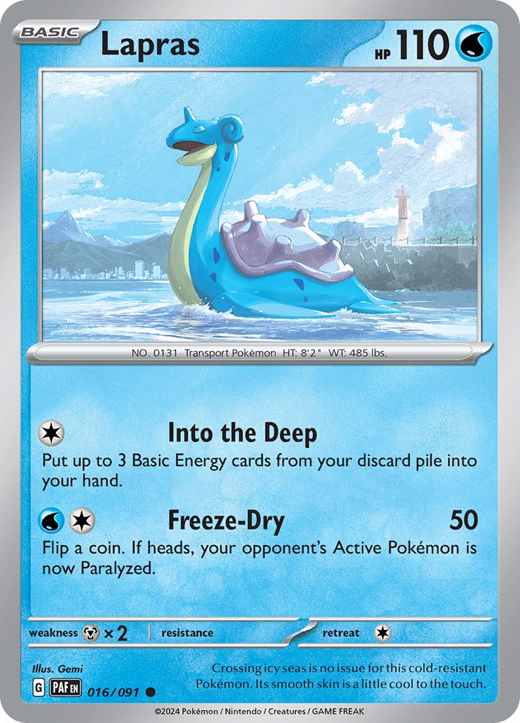 Lapras (016/091) [Scarlet & Violet: Paldean Fates] | Deep Dive Games St. Marys