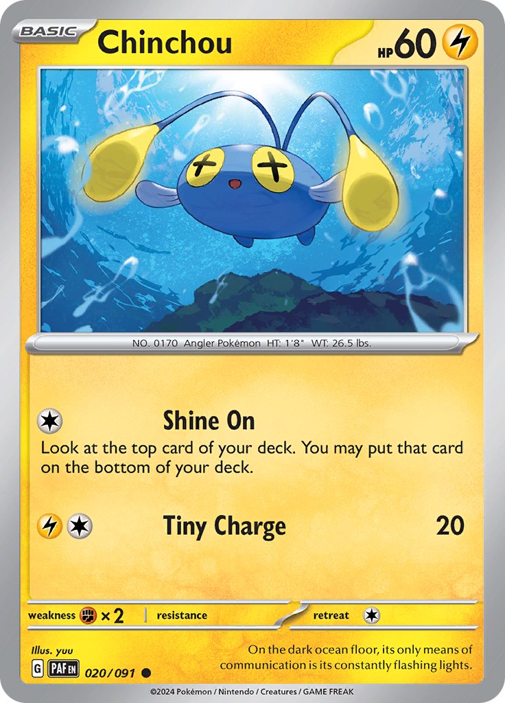 Chinchou (020/091) [Scarlet & Violet: Paldean Fates] | Deep Dive Games St. Marys