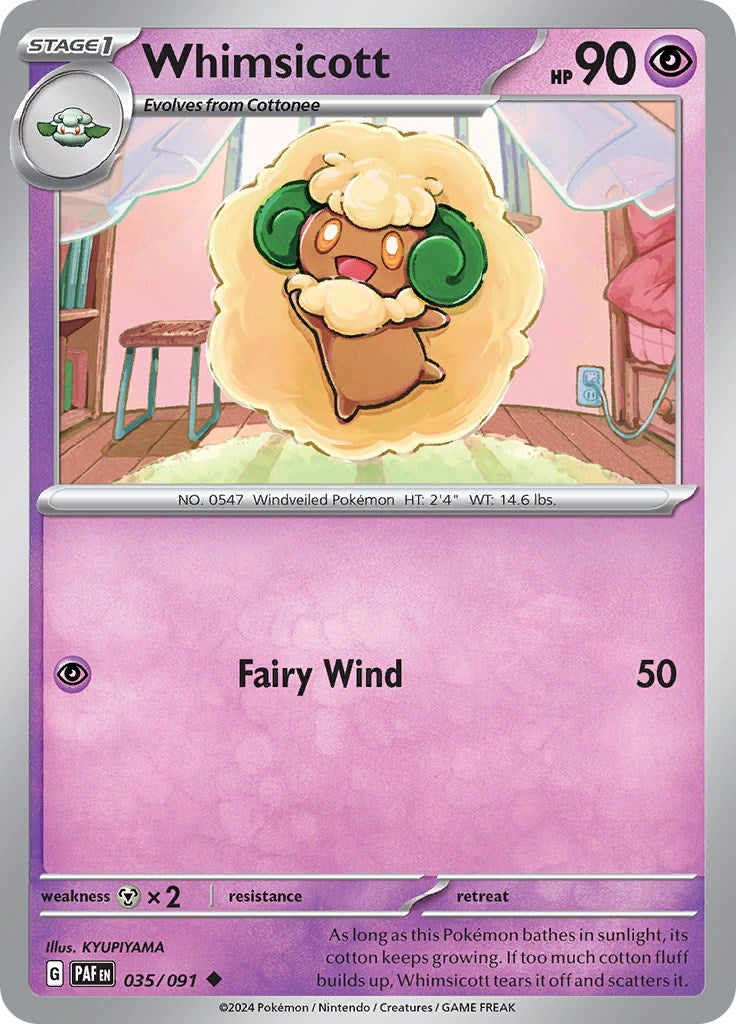 Whimsicott (035/091) [Scarlet & Violet: Paldean Fates] | Deep Dive Games St. Marys