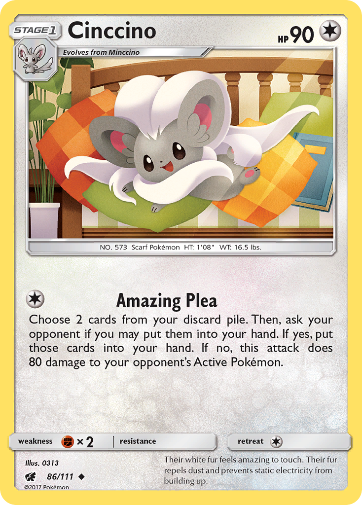 Cinccino (86/111) [Sun & Moon: Crimson Invasion] | Deep Dive Games St. Marys