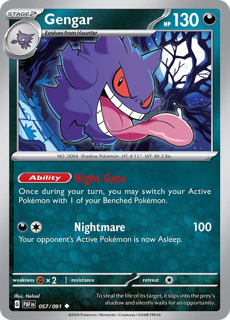 Gengar (057/091) [Scarlet & Violet: Paldean Fates] | Deep Dive Games St. Marys