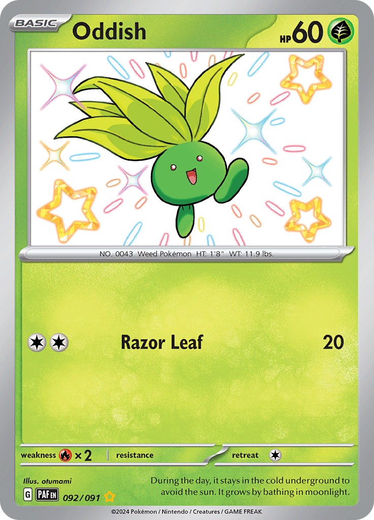 Oddish (092/091) [Scarlet & Violet: Paldean Fates] | Deep Dive Games St. Marys