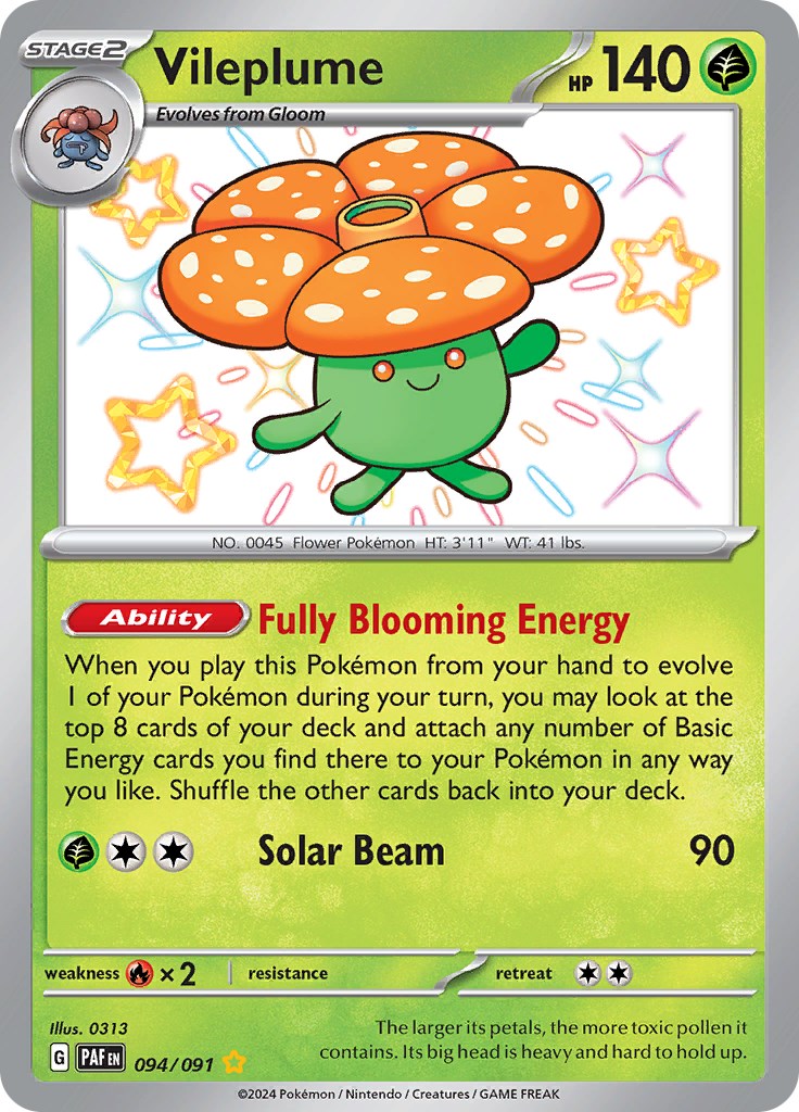 Vileplume (094/091) [Scarlet & Violet: Paldean Fates] | Deep Dive Games St. Marys