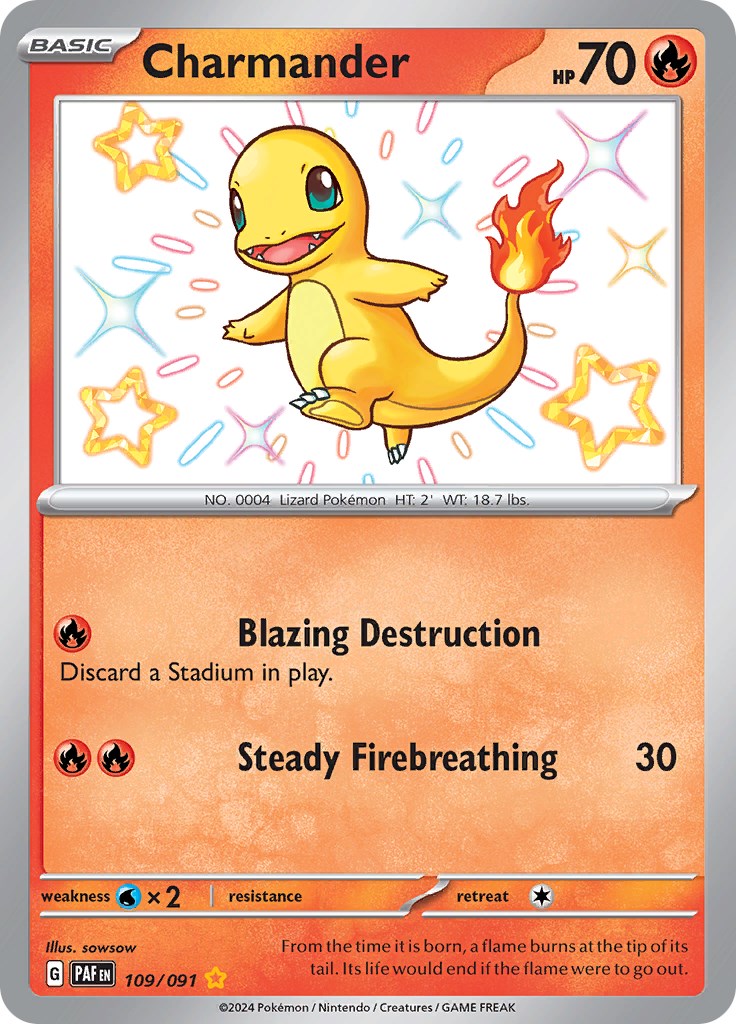 Charmander (109/091) [Scarlet & Violet: Paldean Fates] | Deep Dive Games St. Marys