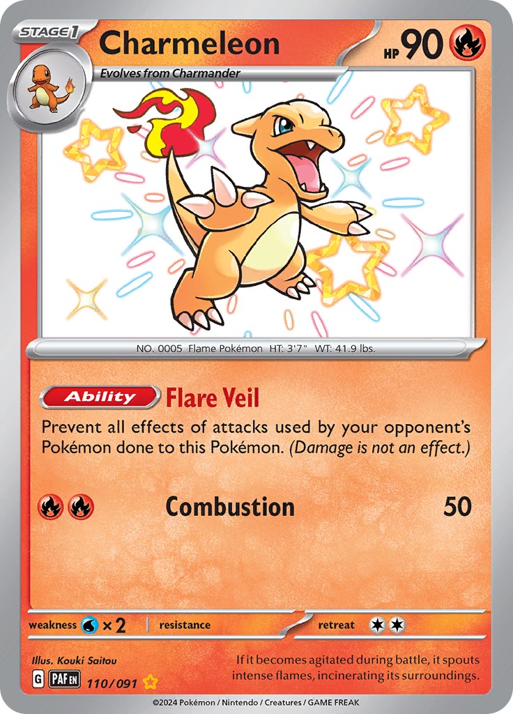 Charmeleon (110/091) [Scarlet & Violet: Paldean Fates] | Deep Dive Games St. Marys