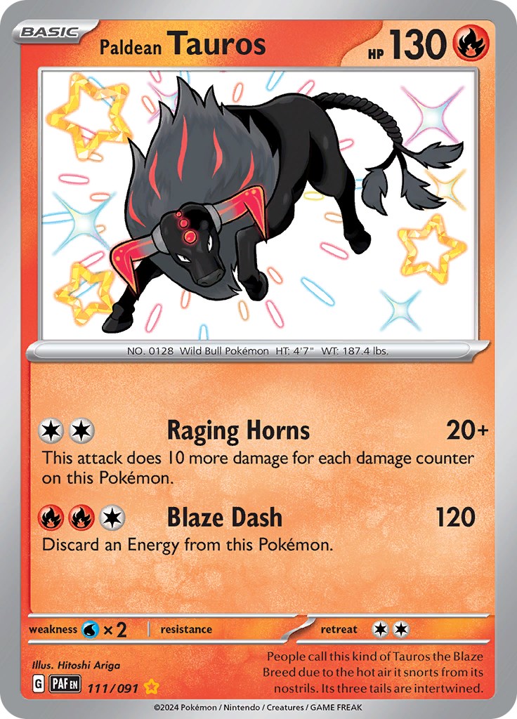 Paldean Tauros (111/091) [Scarlet & Violet: Paldean Fates] | Deep Dive Games St. Marys