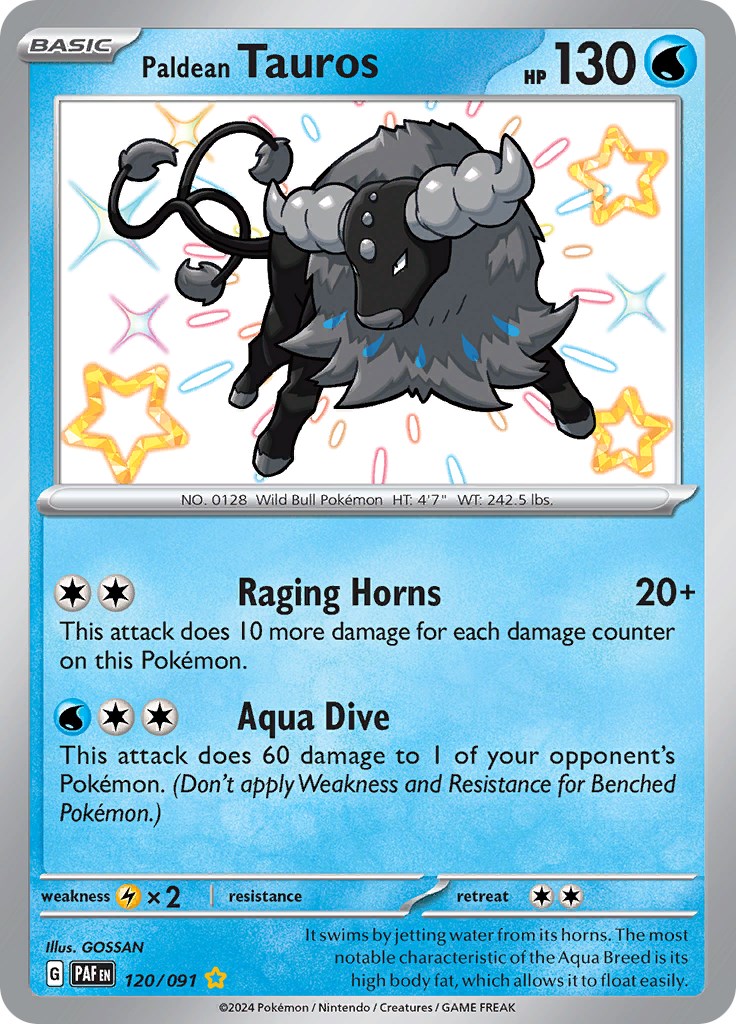 Paldean Tauros (120/091) [Scarlet & Violet: Paldean Fates] | Deep Dive Games St. Marys