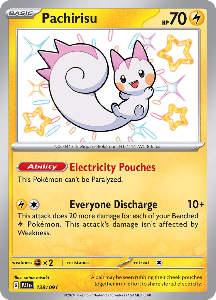 Pachirisu (138/091) [Scarlet & Violet: Paldean Fates] | Deep Dive Games St. Marys