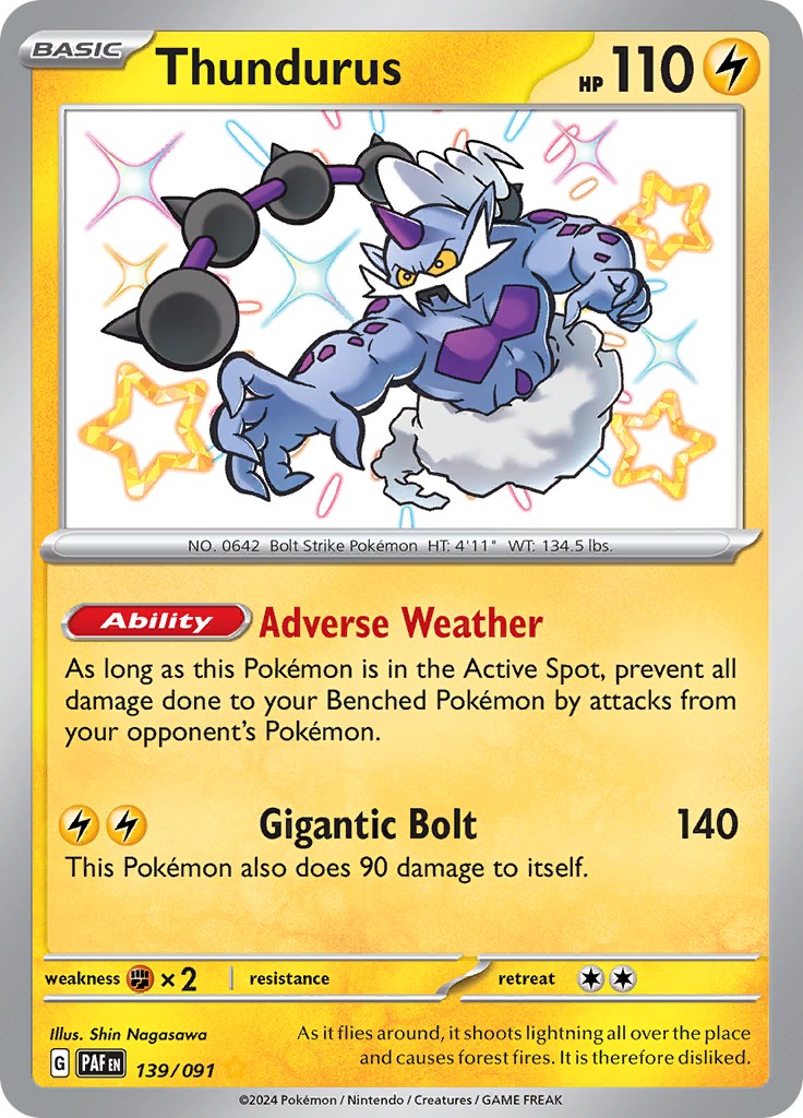 Thundurus (139/091) [Scarlet & Violet: Paldean Fates] | Deep Dive Games St. Marys