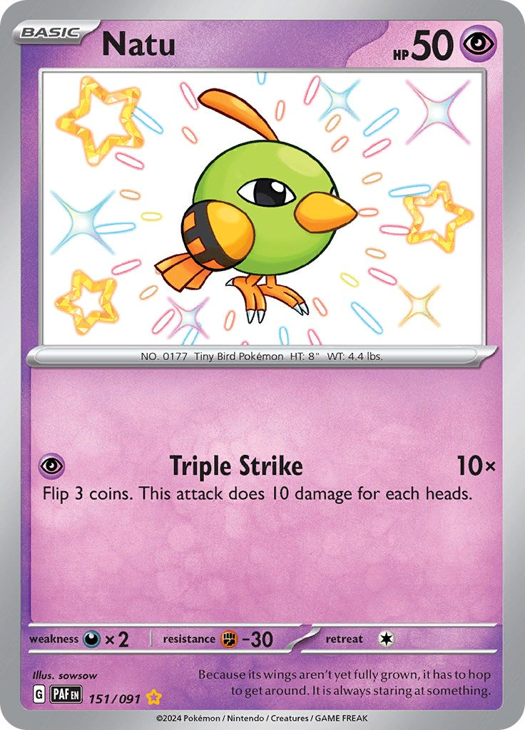 Natu (151/091) [Scarlet & Violet: Paldean Fates] | Deep Dive Games St. Marys