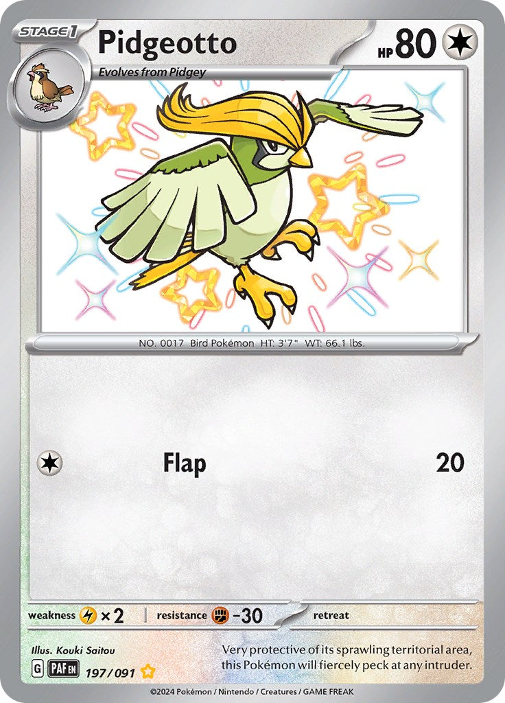 Pidgeotto (197/091) [Scarlet & Violet: Paldean Fates] | Deep Dive Games St. Marys