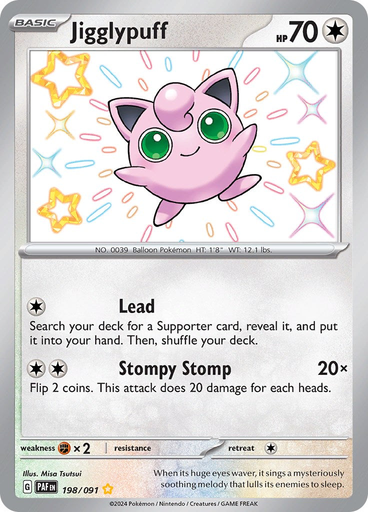 Jigglypuff (198/091) [Scarlet & Violet: Paldean Fates] | Deep Dive Games St. Marys