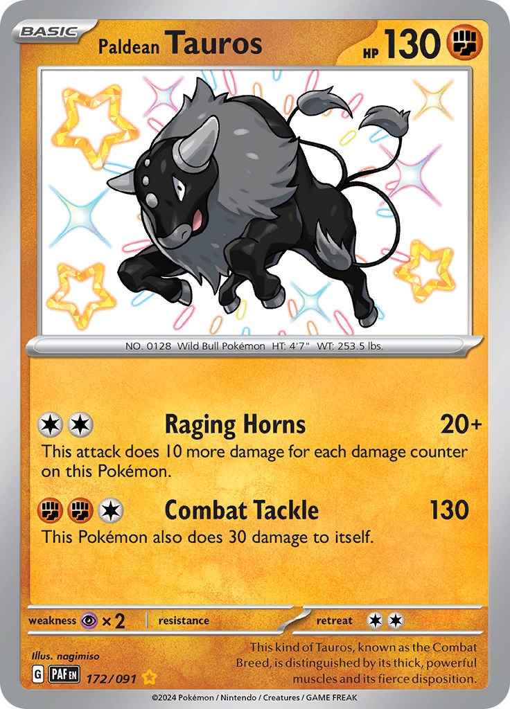 Paldean Tauros (172/091) [Scarlet & Violet: Paldean Fates] | Deep Dive Games St. Marys