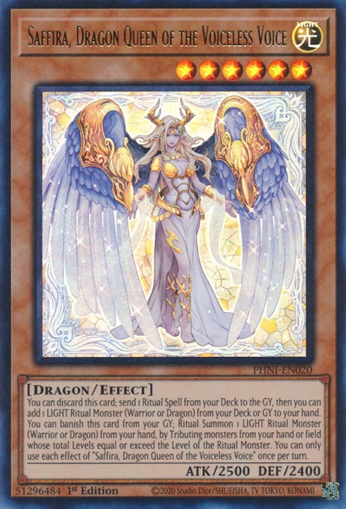 Saffira, Dragon Queen of the Voiceless Voice [PHNI-EN020] Ultra Rare | Deep Dive Games St. Marys