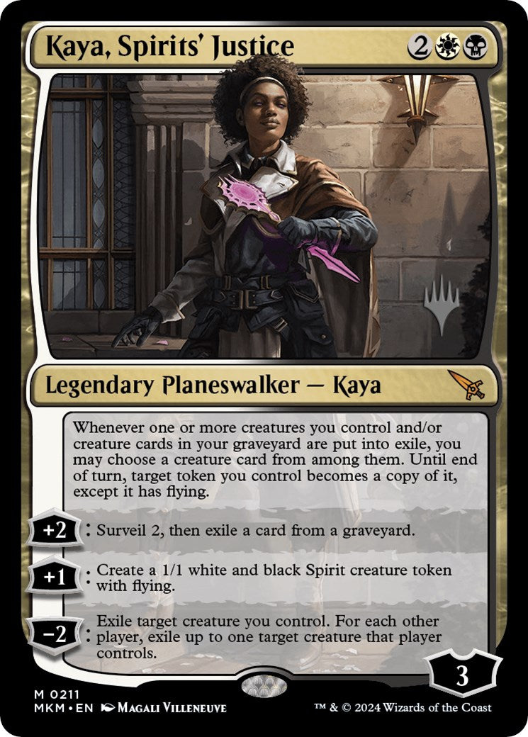 Kaya, Spirits' Justice (Promo Pack) [Murders at Karlov Manor Promos] | Deep Dive Games St. Marys