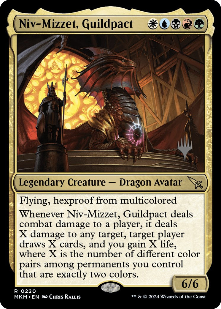 Niv-Mizzet, Guildpact (Promo Pack) [Murders at Karlov Manor Promos] | Deep Dive Games St. Marys