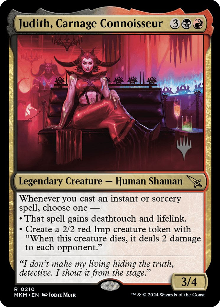 Judith, Carnage Connoisseur (Promo Pack) [Murders at Karlov Manor Promos] | Deep Dive Games St. Marys