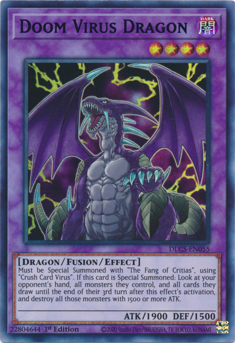 Doom Virus Dragon (Purple) [DLCS-EN055] Ultra Rare | Deep Dive Games St. Marys