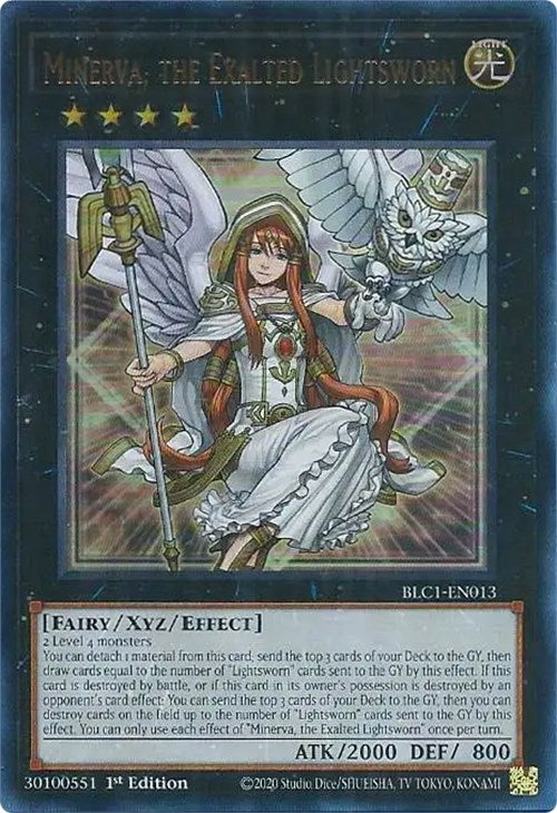 Minerva, the Exalted Lightsworn [BLC1-EN013] Ultra Rare | Deep Dive Games St. Marys