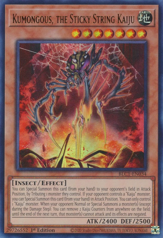 Kumongous, the Sticky String Kaiju [BLC1-EN034] Ultra Rare | Deep Dive Games St. Marys