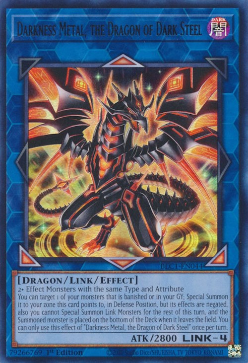 Darkness Metal, the Dragon of Dark Steel [BLC1-EN044] Ultra Rare | Deep Dive Games St. Marys