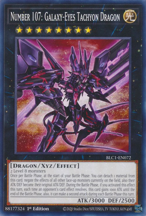 Number 107: Galaxy-Eyes Tachyon Dragon [BLC1-EN072] Common | Deep Dive Games St. Marys