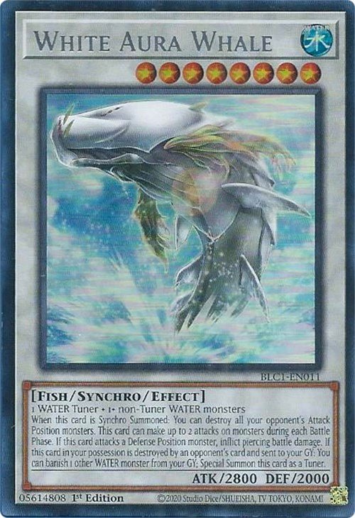 White Aura Whale (Silver) [BLC1-EN011] Ultra Rare | Deep Dive Games St. Marys