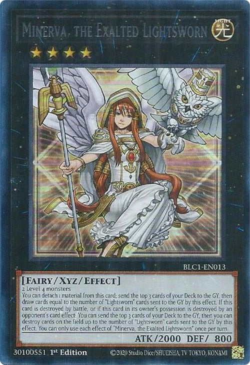 Minerva, the Exalted Lightsworn (Silver) [BLC1-EN013] Ultra Rare | Deep Dive Games St. Marys