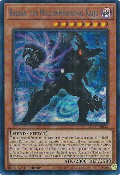 Radian, the Multidimensional Kaiju (Silver) [BLC1-EN035] Ultra Rare | Deep Dive Games St. Marys