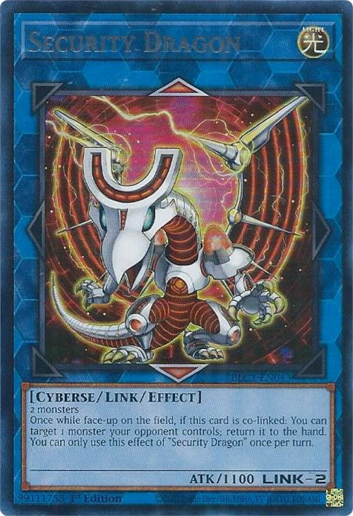 Security Dragon (Silver) [BLC1-EN043] Ultra Rare | Deep Dive Games St. Marys