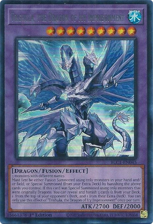 Trishula, the Dragon of Icy Imprisonment (Silver) [BLC1-EN045] Ultra Rare | Deep Dive Games St. Marys