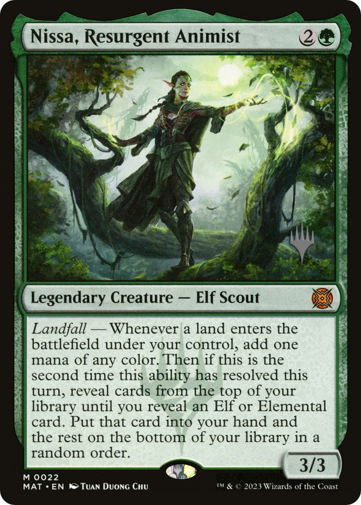 Nissa, Resurgent Animist (Promo Pack) [Murders at Karlov Manor Promos] | Deep Dive Games St. Marys