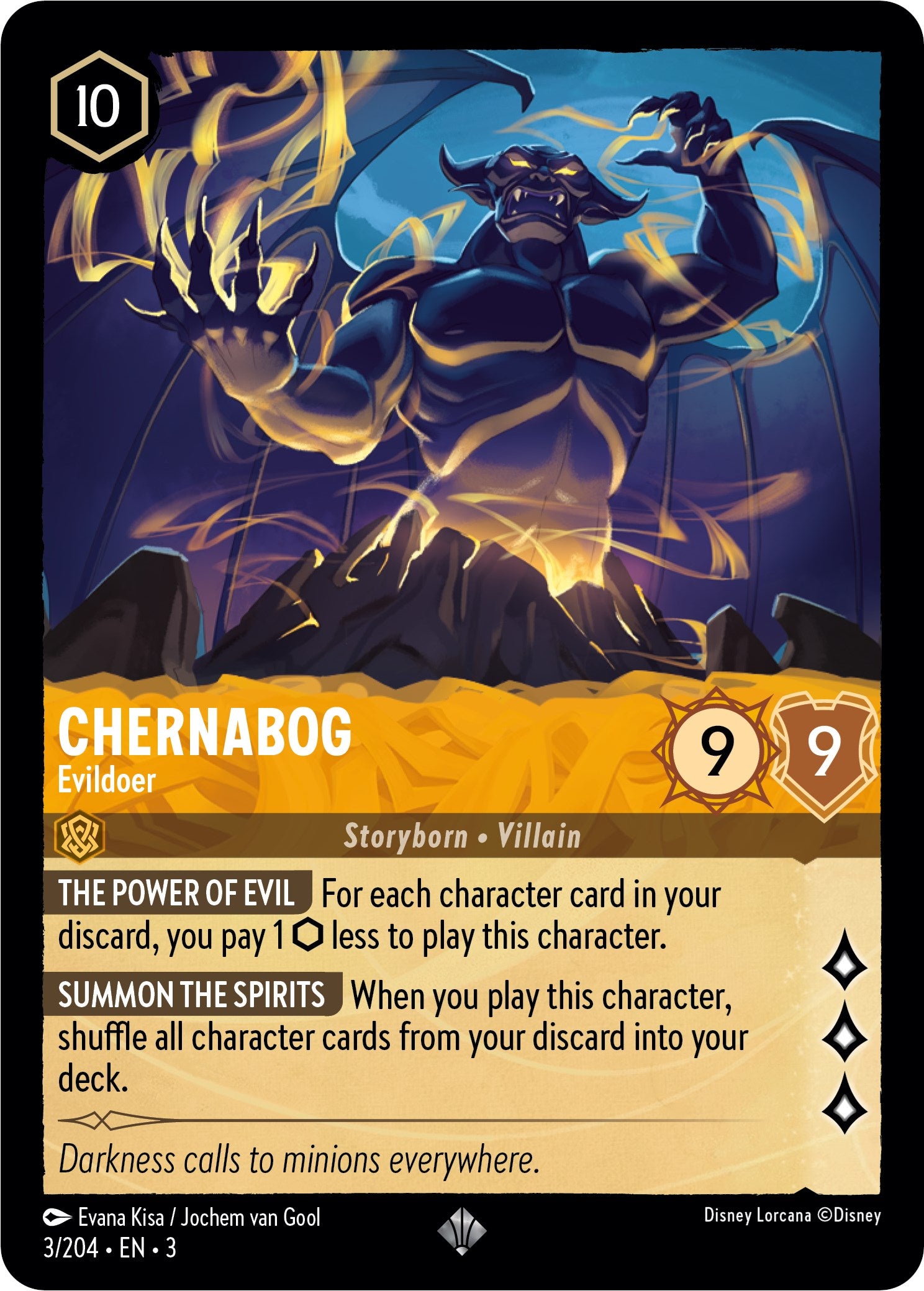 Chernabog - Evildoer (3/204) [Into the Inklands] | Deep Dive Games St. Marys